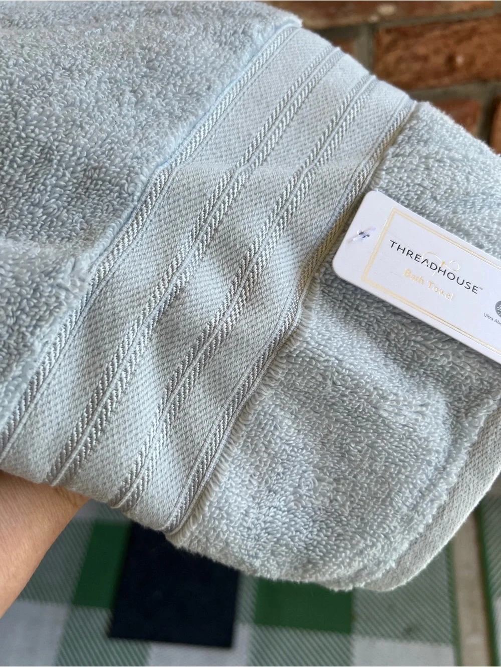 (2) Thread house Classic Plush Light Blue Bath TowelSoft & Absorbent 100% cotton